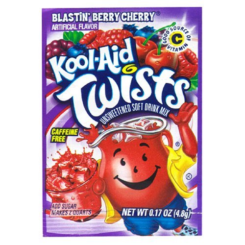 Kool Aid Unsweetened Blastin Berry Cherry Drink Mix 4.8 g Snaxies Exotic Drink Mix Montreal Canada