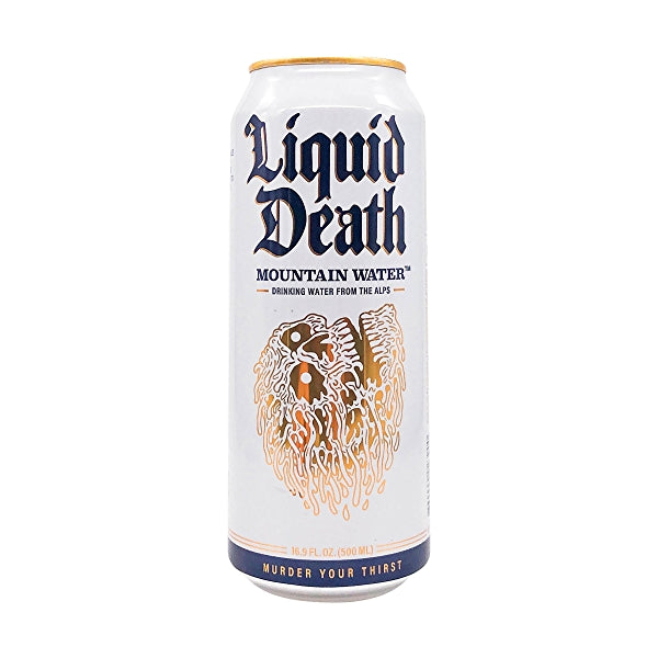 Liquid Death Mountain Water 500 ml Snaxies Exotic Drinks Montreal