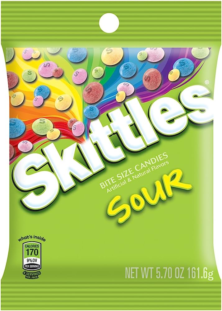 Skittles Sour Candy 161.6 g Snaxies Exotic Snacks Montreal Quebec Canada