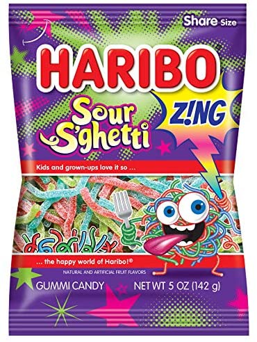 Haribo Sour S'ghetti 142 g Imported Exotic Candy Montreal Quebec Canada