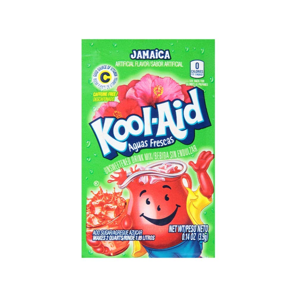 Kool Aid Unsweetened Jamaica Drink Mix 4 g Snaxies Exotic Drink Mix Montreal Canada