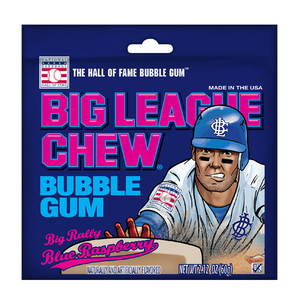 Big League Chew Blue Raspberry 60 g Snaxies Exotic Gum Montreal Canada