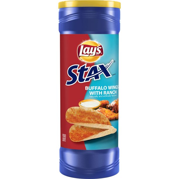 Lay's STAX Buffalo Wings with Ranch 156 g Snaxies Exotic Chips Montreal Canada