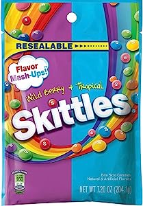 Skittles Mash-Ups Wild Berry and Tropical Candy 204.1 g Snaxies Exotic Snacks Montreal Quebec Canada