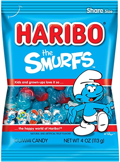 Haribo The Smurfs 113 g Snaxies Exotic Candy Montreal Quebec  Canada