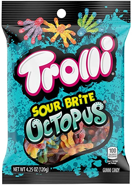 Trolli Sour Brite Octopus 120 g Snaxies Exotic Candy Montreal Canada