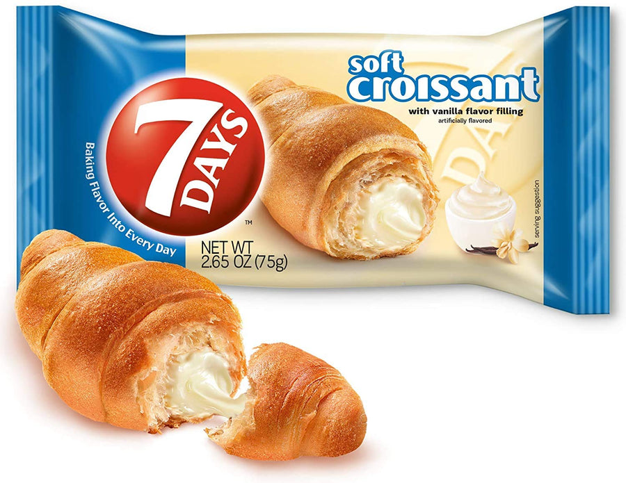 7 Days Croissant Vanilla Flavour 75 g Snaxies Exotic Snacks Montreal Canada