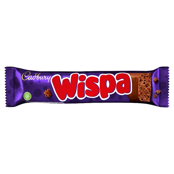 Cadbury Wispa Standard Bar 36 g  Exotic Chocolate UK Snaxies Montreal Canada