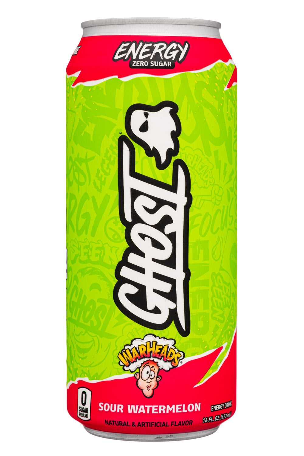 Ghost Energy Warheads Sour Watermelon 473 ml Snaxies Exotic Energy Drink Montreal Quebec Canada