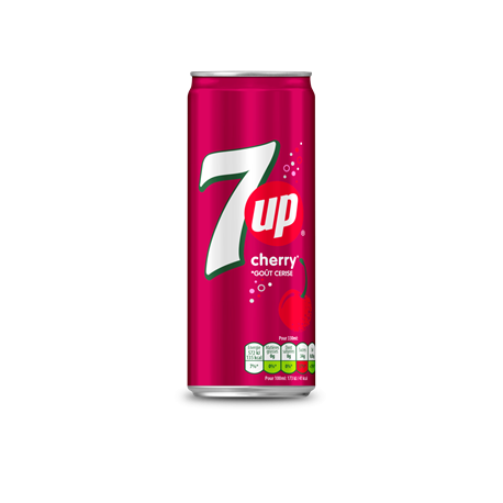7UP Cherry Can 330 ml Imported Exotic Soft Drink Canada Snaxies
