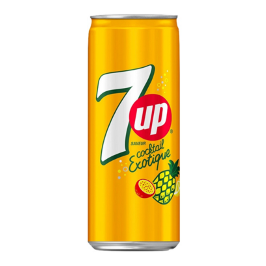 7UP Cocktail Exotique 330 ml Imported Exotic Soft Drink Canada Snaxies