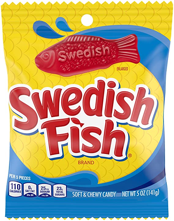 Swedish Fish Red Peg Bag 141 g Snaxies Exotic Candy Montreal Canada