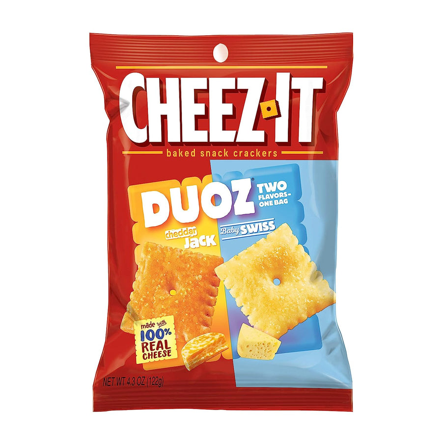Cheez-It Duoz Cheddar Jack & Baby Swiss 122 g Imported Exotic Snack Montreal Quebec Canada Snaxies