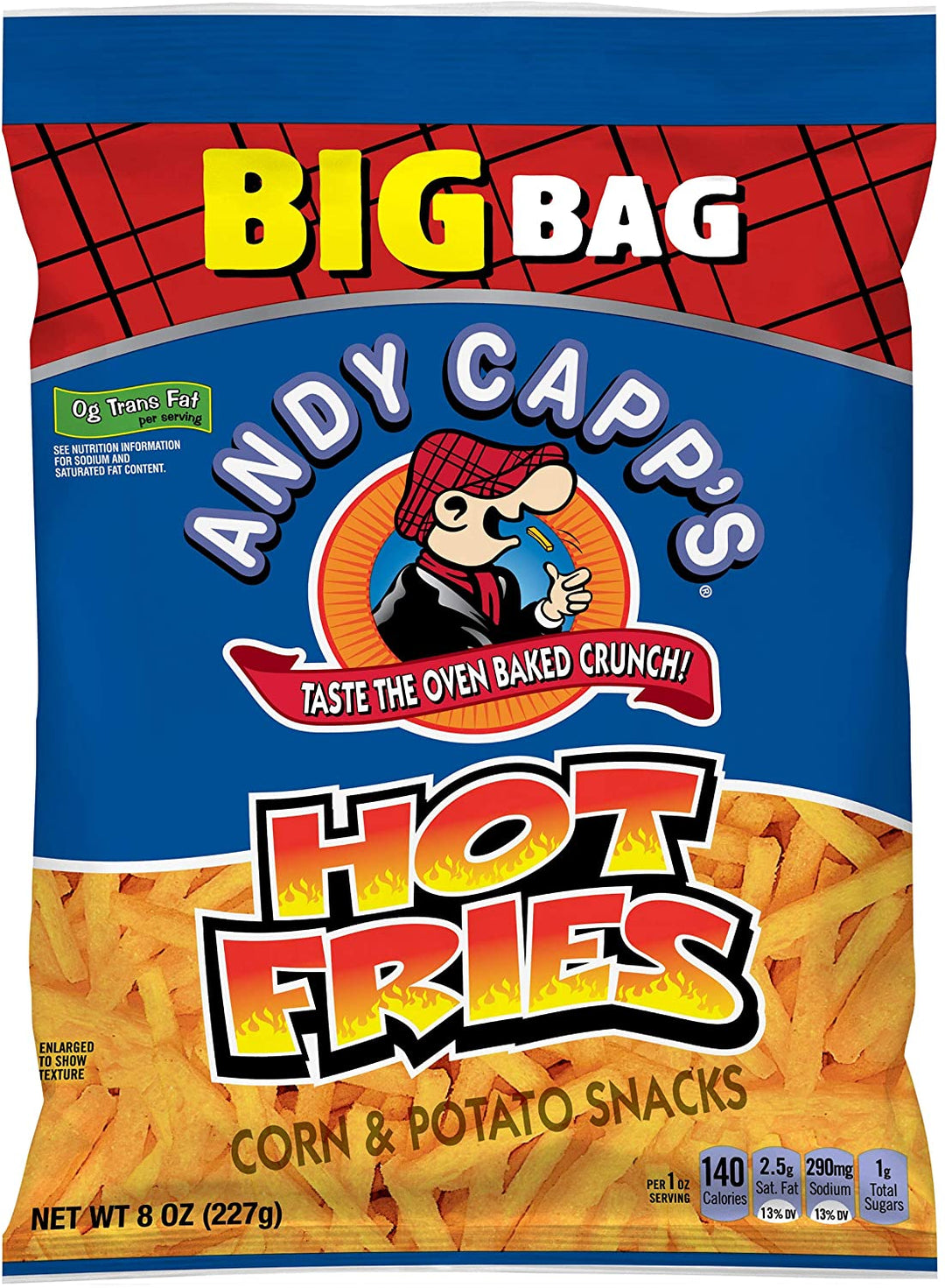 Andy Capp's Hot Fries Big Bag 227 g Snaxies Exotic Chips Montreal Canada