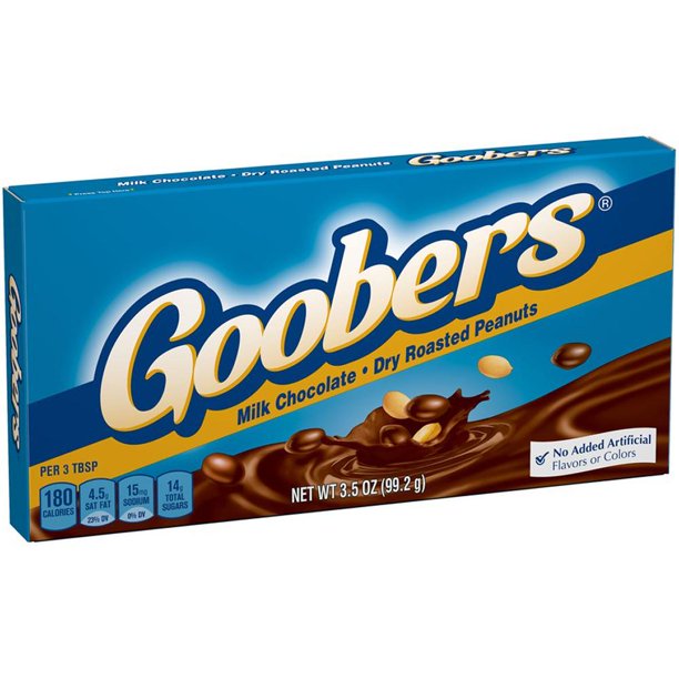 Goobers Chocolate Covered Peanuts Theatre Box 99.2 g Snaxies Exotic Chocolate Montreal Canada
