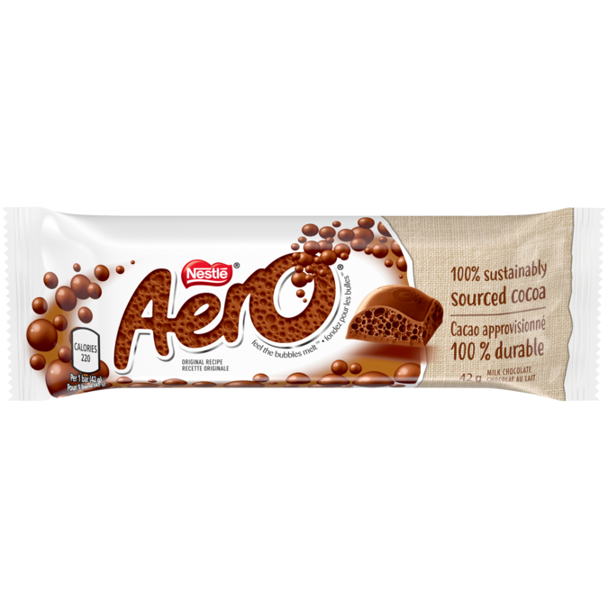 Aero Milk Chocolate Bubble Bar 42 g - Snaxies