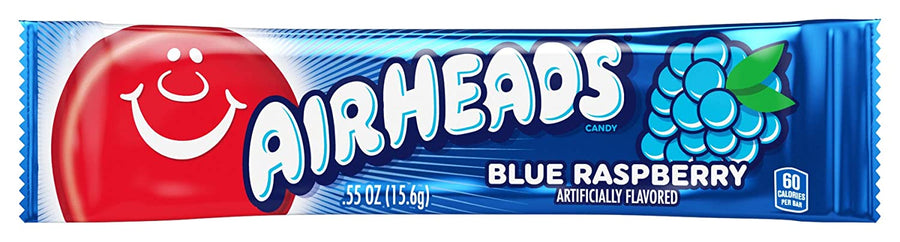 Airheads Blue Raspberry Candy 15.6 g - Snaxies