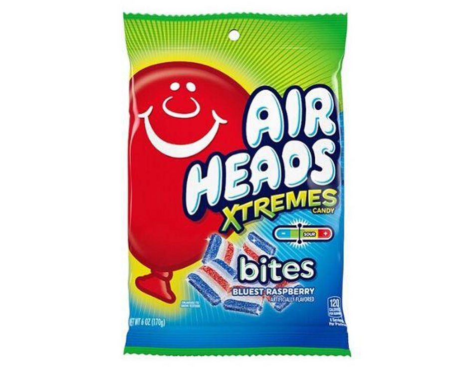 Airheads Xtremes Bites Bluest Raspberry 170 g Imported Exotic Candy Montreal QUebec Canada Snaxies