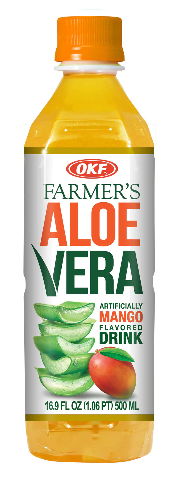 OKF Farmer's Mango Aloe Vera Drink 500 ml Snaxies Exotic Drinks Montreal Canada
