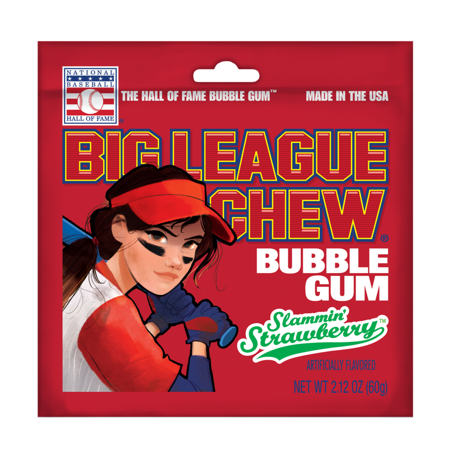 Big League Chew Strawberry 60 g Snaxies Exotic Gum Montreal Canada