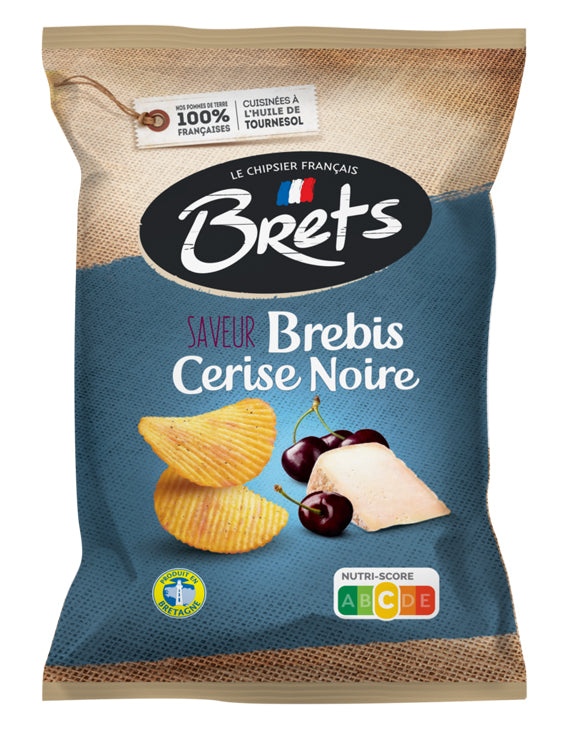 Brets Chips Sheep Cheese & Black Cherry Flavour 125 g Snaxies Exotic Chips Montreal Canada