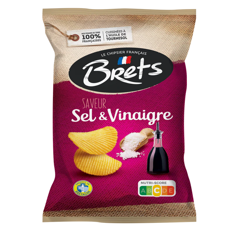 Brets Chips Salt & Vinegar Flavour 125 g Snaxies Exotic Chips Montreal Canada