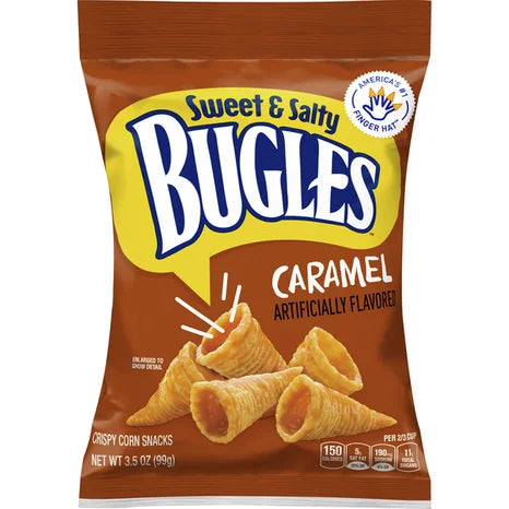 Bugles Caramel 99 g Exotic Snacks Montreal Quebec Canada Snaxies