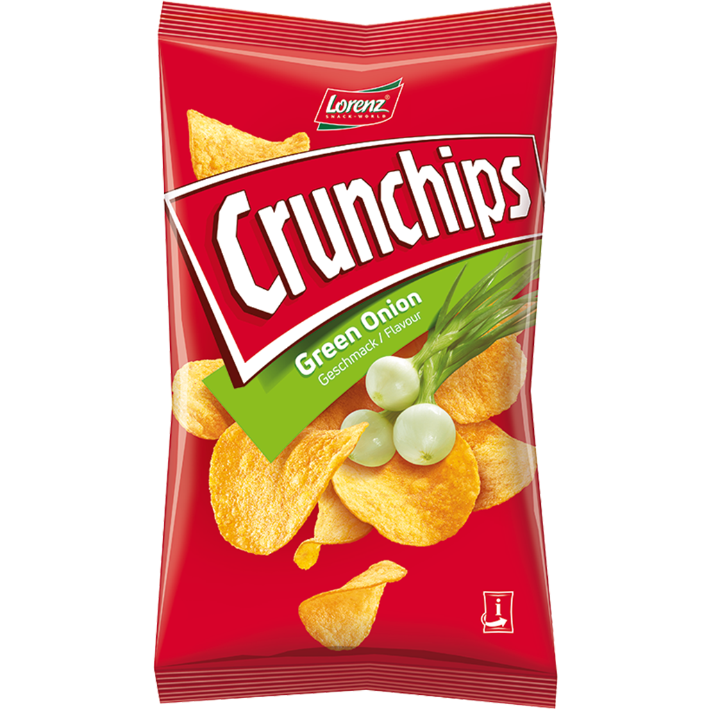 Lorenz Crunchips Green Onion 140 g Snaxies Exotic Chips Montreal Canada