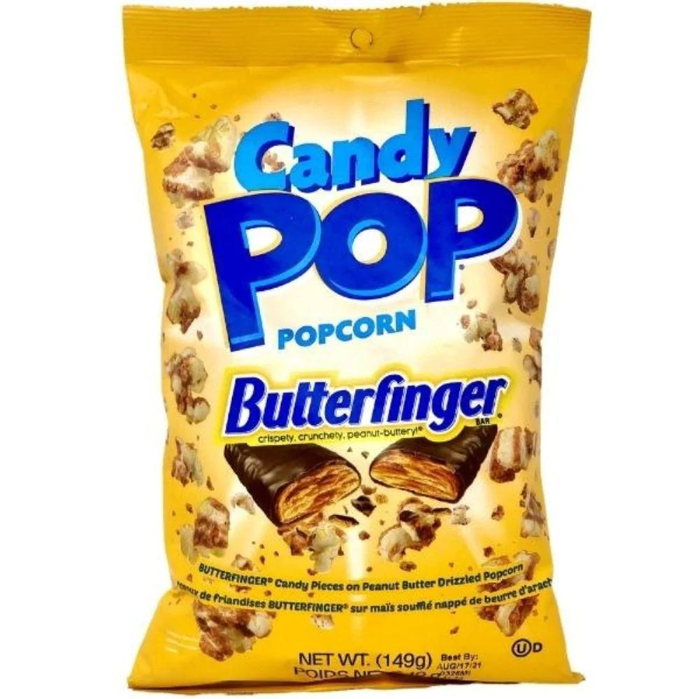 Candy Popcorn Butterfinger 149 g Snaxies Exotic Chips Montreal Canada