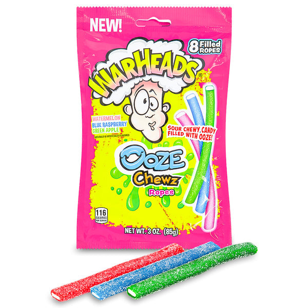 Warheads Ooze Chewz Ropes Bag 85 g Snaxies Exotic Candy Montreal Canada