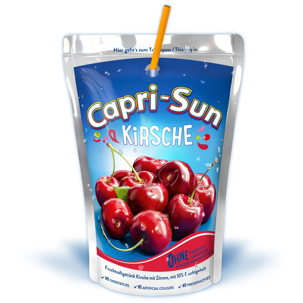 Capri-Sun Cherry Kirsche 200 ml Exotic Juice Drink Canada Montreal Snaxies