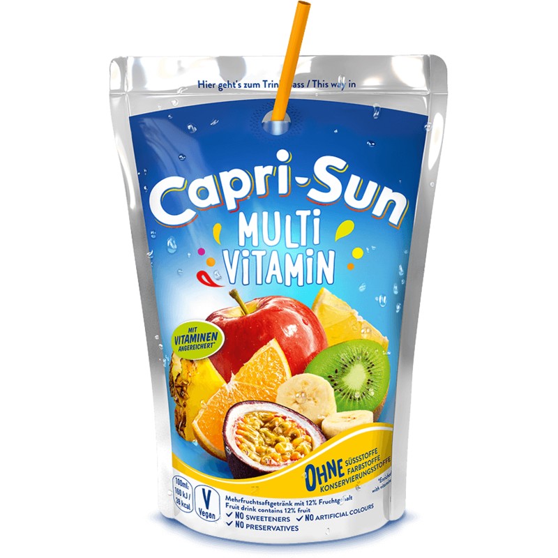 Capri-Sun Multivitamin 200 ml Exotic Juice Drink Canada Montreal Snaxies