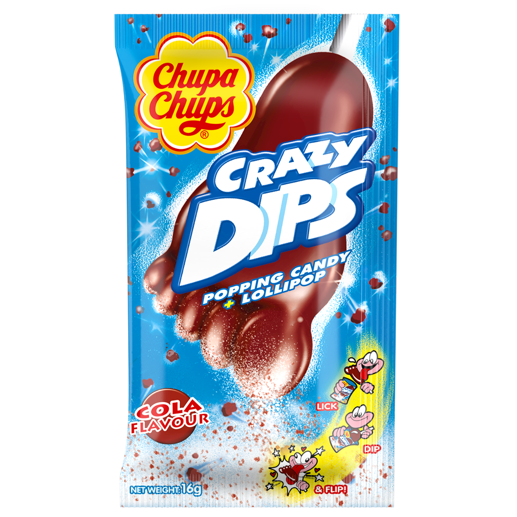 Chupa Chups Crazy Dips Cola 14 g Exotic Candy Montreal Quebec Canada Snaxies