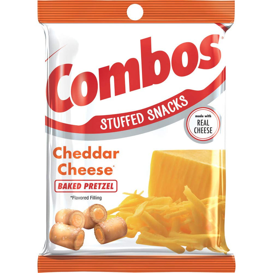 Combos Cheddar Cheese Baked Pretzel 178.6 g Imported Exotic Snack Snaxies Montreal Canada