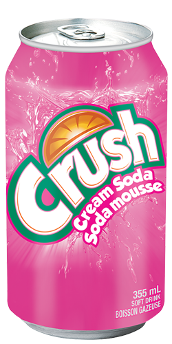 Crush Cream Soda Can 355 ml Snaxies Montreal Quebec Canada