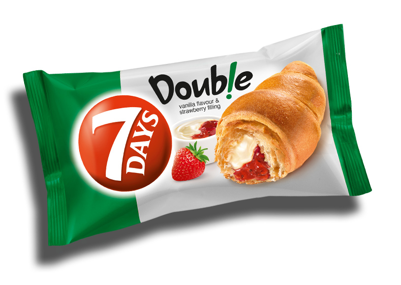 7 Days Croissant Double Vanilla & Strawberry Flavour 75 g Snaxies Exotic Pastry Montreal Canada