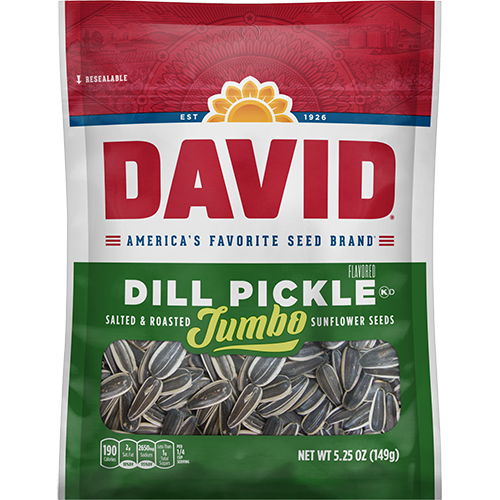 David Jumbo Dill Pickle Sunflower Seeds 149 g Imported Exotic Snack Montreal Quebec Canada Snaxies