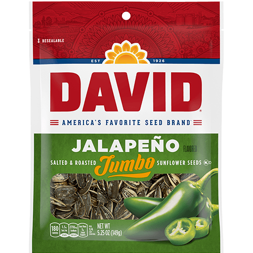 David Jumbo Jalapeno Sunflower Seeds 149 g Imported Exotic Snack Montreal Quebec Canada Snaxies