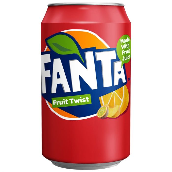 Fanta Fruit Twist 330 ml Exotic Pop Soft Drink Soda UK Snaxies Canada