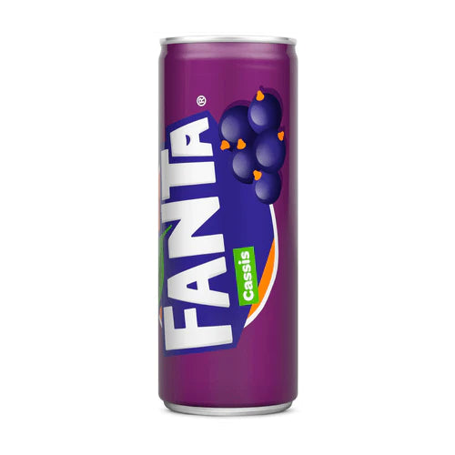 Fanta Cassis 330 ml Snaxies Exotic Soft Drinks Montreal Quebec Canada