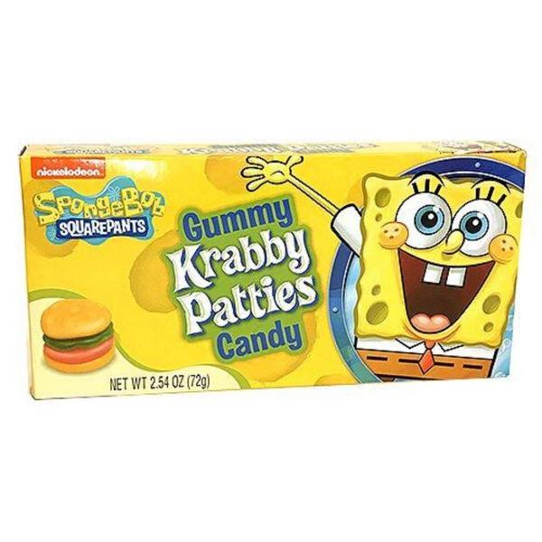 SpongeBob SquarePants Krabby Patties 72 g Exotic Candy Gummies Snaxies Montreal Canada