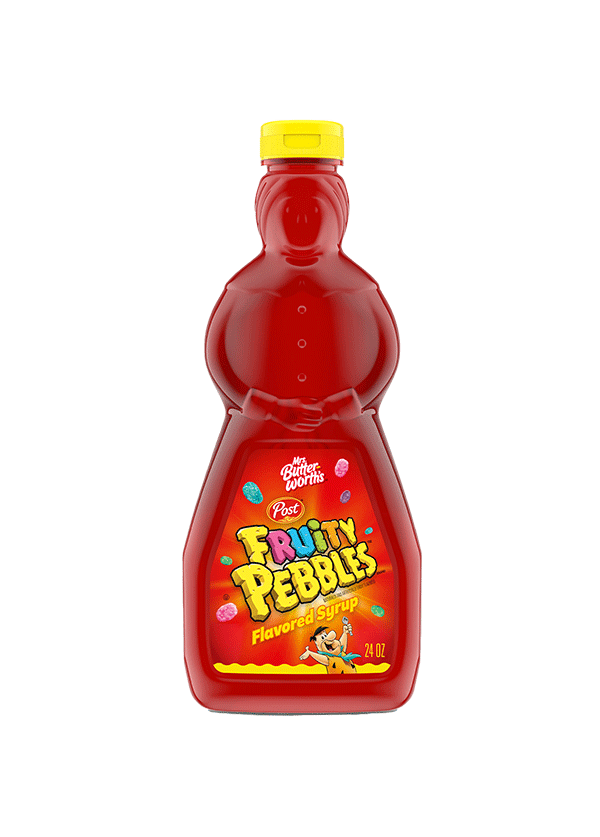 Mrs. Butterworth's Fruity Pebbles Syrup 710 ml Snaxies Exotic Snacks Montreal Quebec Canada