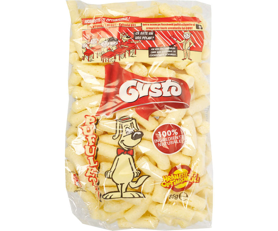 Gusto Pufuleți cu Sare (Salted Puffs) 85 g Snaxies Exotic Snacks Montreal Quebec Canada