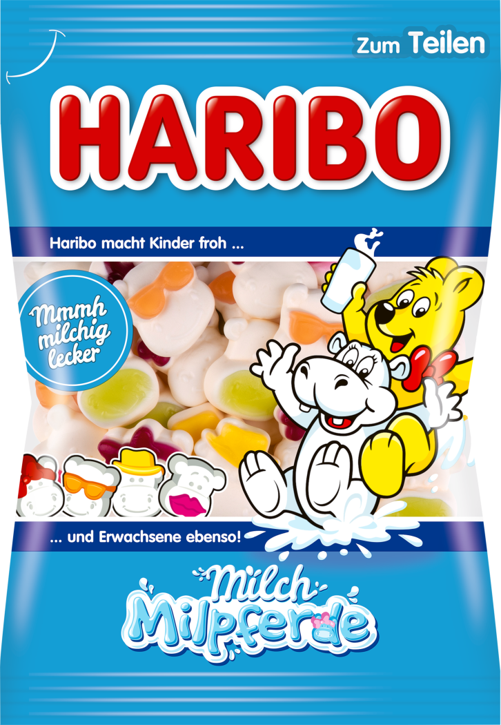 Haribo Milch Milpferde 175 g Exotic Candy Snacks Snaxies