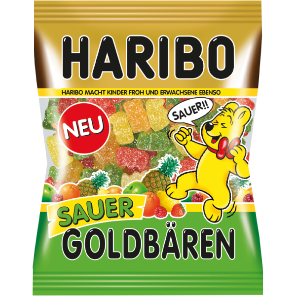 Haribo Sauer Goldbären 200 g - Snaxies
