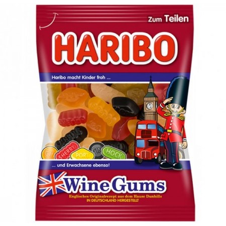 Haribo Wine Gums 200 g Imported Exotic Candy Germany Snaxies Montreal Canada