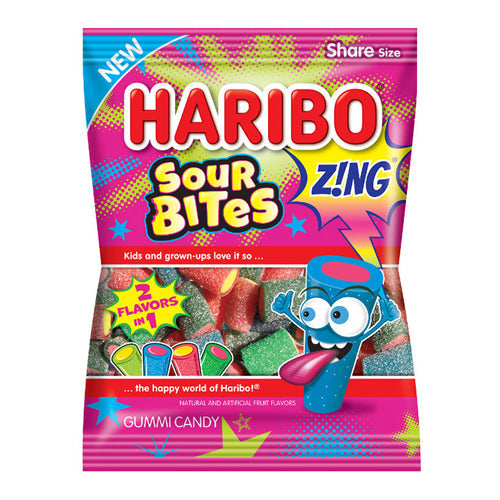Haribo Zing Sour Bites 127 g Snaxies Exotic Candy Montreal Canada
