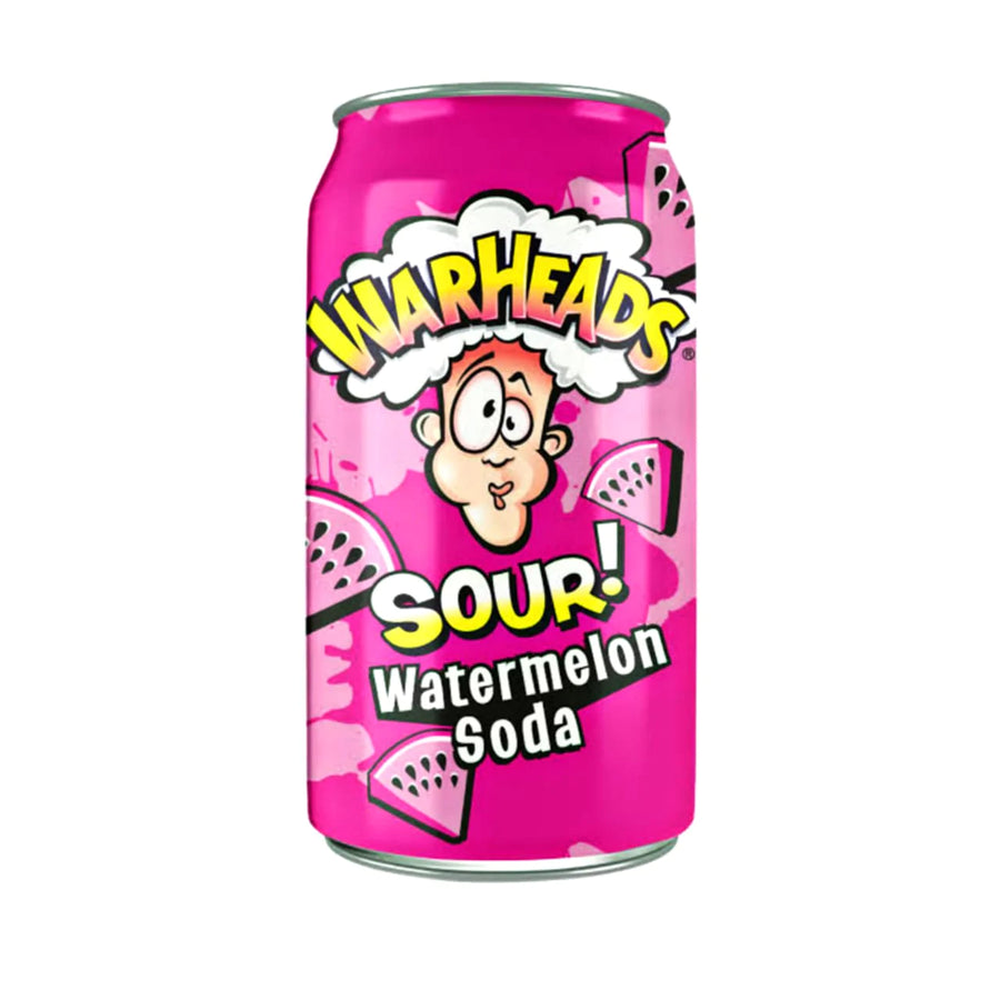 Warheads Sour Watermelon Soda 355 ml Snaxies Exotic Soda Montreal Canada
