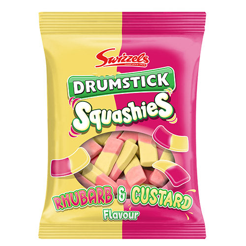 Swizzels Drumstick Rhubarb & Custard Squashies 145 g Snaxies Exotic Candy Montreal Canada