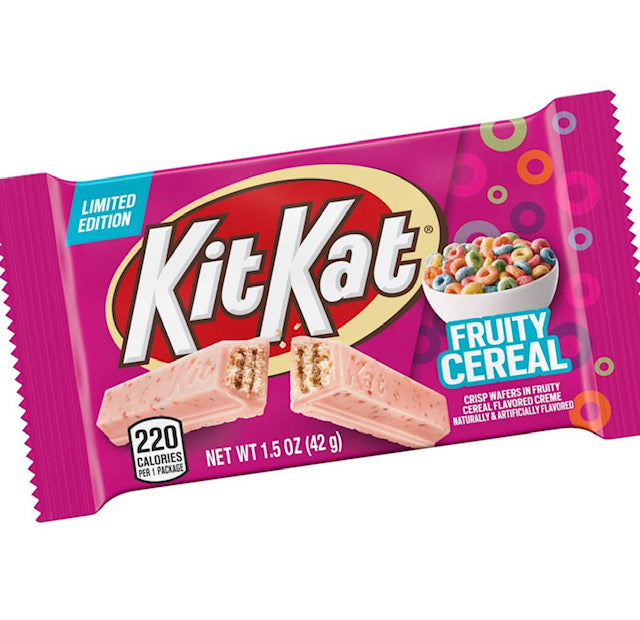 Kit Kat Fruity Cereal Chocolate Bar 42 g Snaxies Exotic Chocolate Montreal Canada